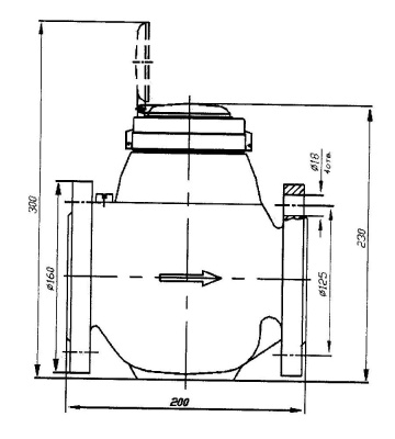 Счетчик воды промышленный турбинный СВМТ-50